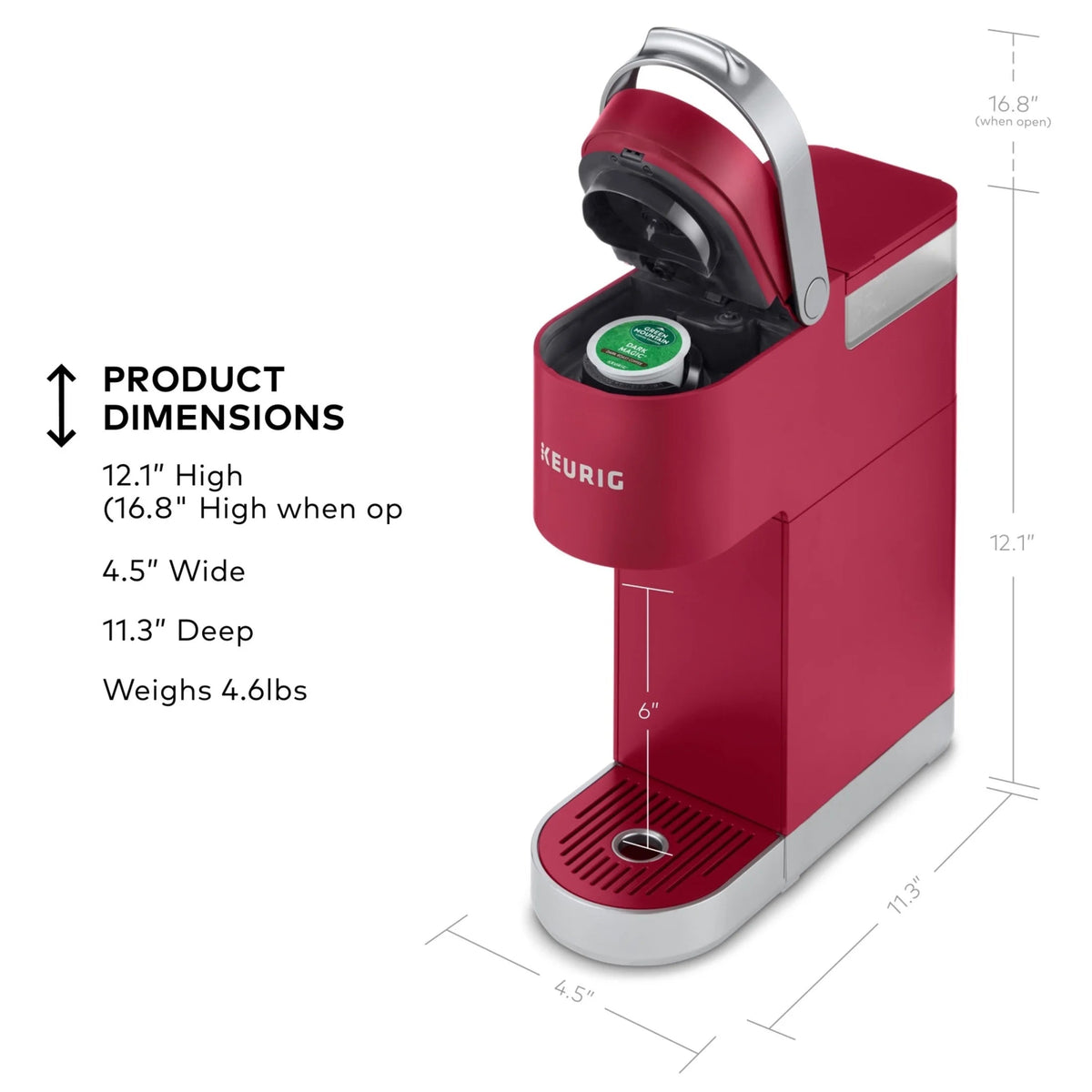 Keurig Single Serve K-Cup Pod Coffee Maker, Dusty Rose - K-Mini Plus