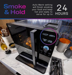 GE Profile Smart Indoor Pellet Smoker With Active Smoke Filtration, 5 Smoke Settings, WiFi Connected - Black