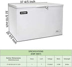 KITMA Commercial Top Chest Freezer 7 Cu. Ft. White