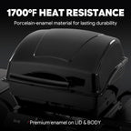 2 Burner Propane Gas Grill, 26,500 BTU, Porcelain-Enamel Body And Lid, 416 Sq. In. - With Warming Rack And Side Tables