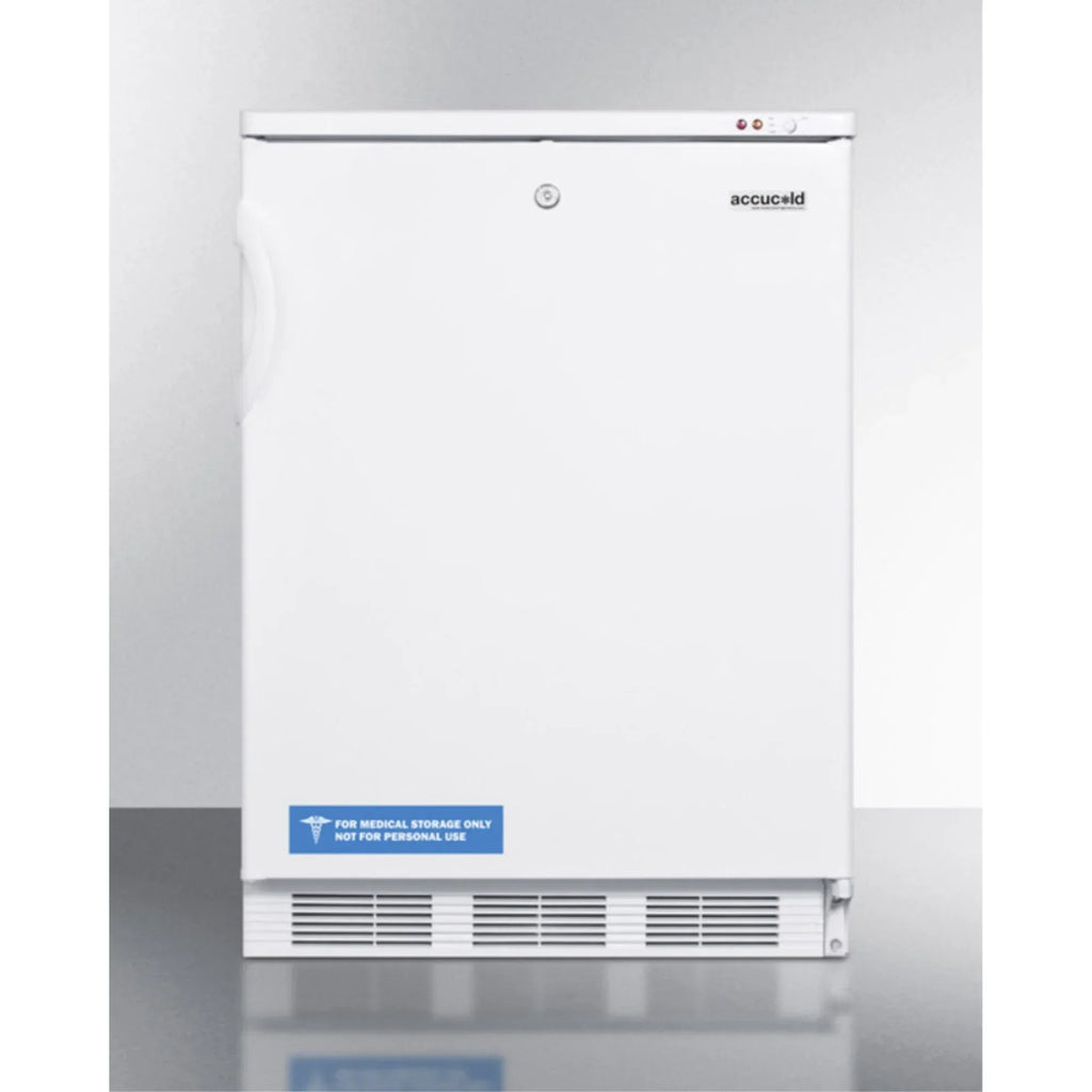 Undercounter Medical All-Freezer -25 C Capable, White, Front Lock