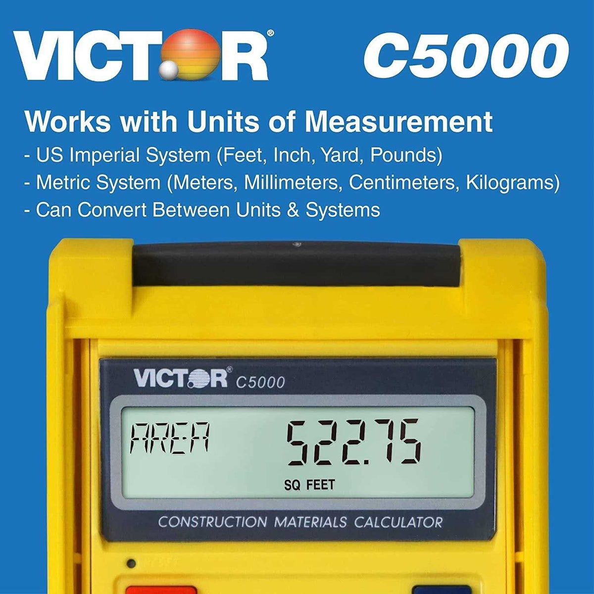 Victor Construction Materials Calculator With Protective Case - C5000