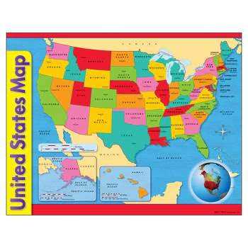 Ashley Productions US Map Learning Mats, Double-Sided, 12 x 17 inch, 10 Pack