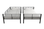 Mainstays Convertible Twin Over Twin Metal Bunk Bed - Black