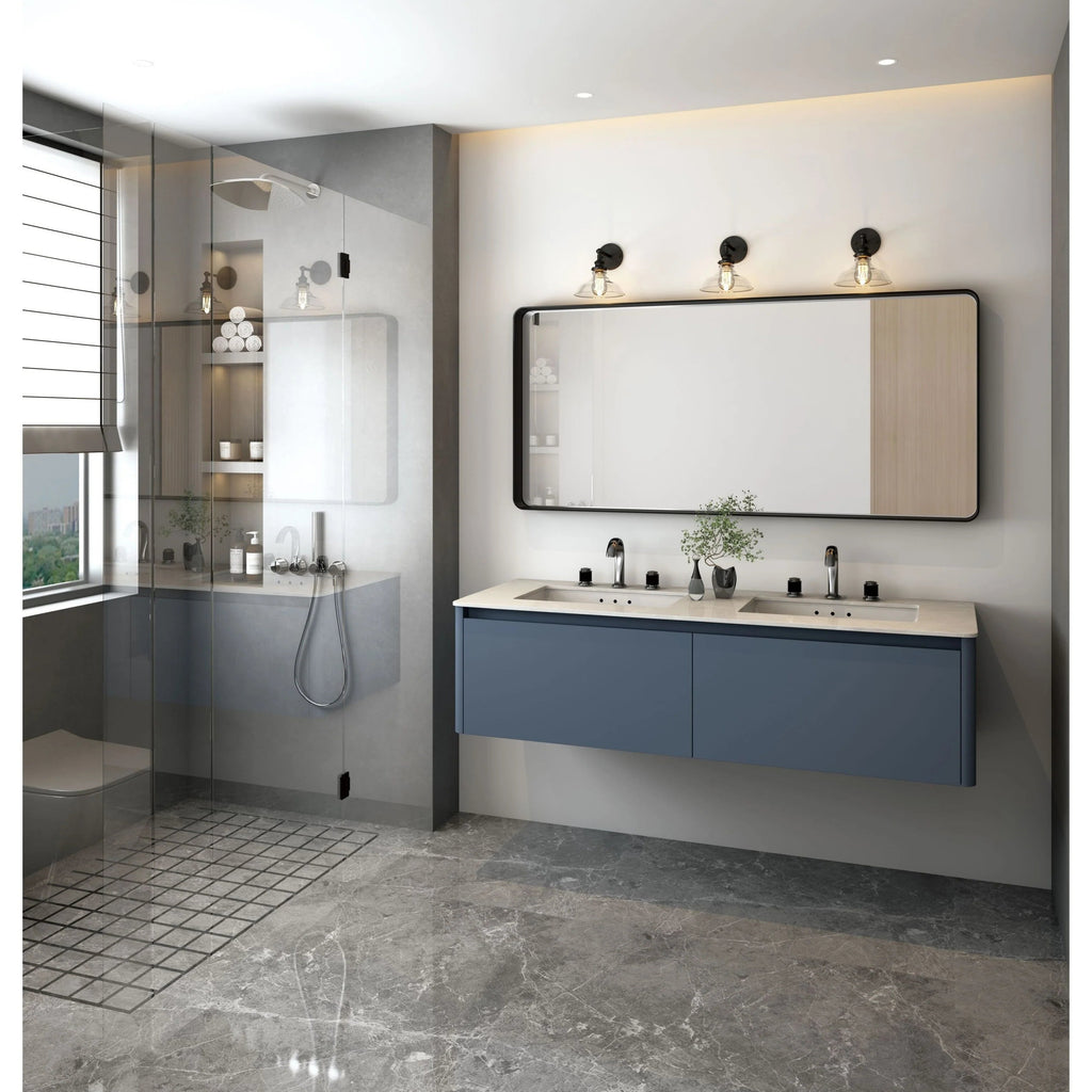 Aluminum Alloy Rounded Corner Wall Vanity Mirror