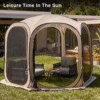 EAST OAK Pop-Up Screen House Tent 10 x 10 FT With Carry Bag