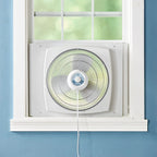 Air King Storm Guard 16 Inch 3-Speed Window Fan, White - 1/16 HP