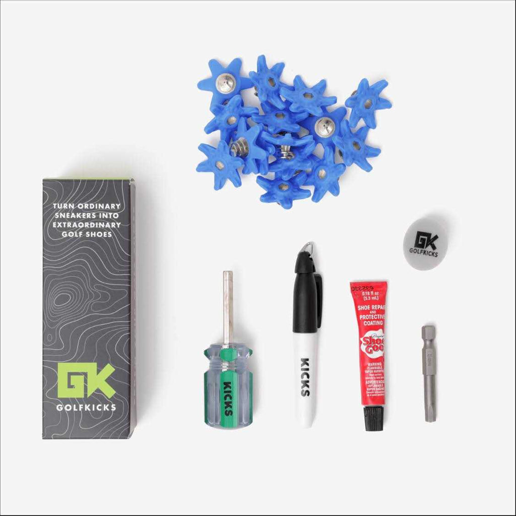 Golfkicks Golf Traction Kit For Sneakers With DIY Golf Spikes