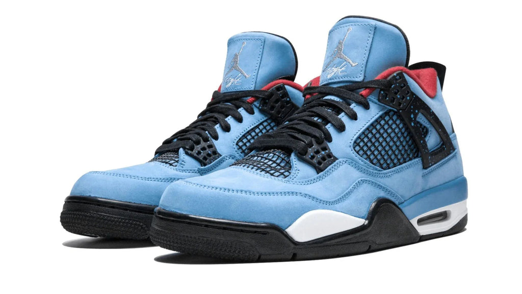 Air Jordan Sneakers, Blue Nubuck - Air Jordan 4 Retro Travis Scott Cactus Jack