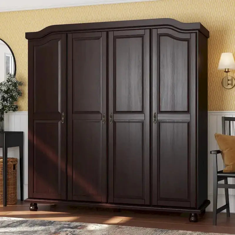 Palace Imports 4-Door Solid Wood Wardrobe Armoire, 72.25w - Kyle