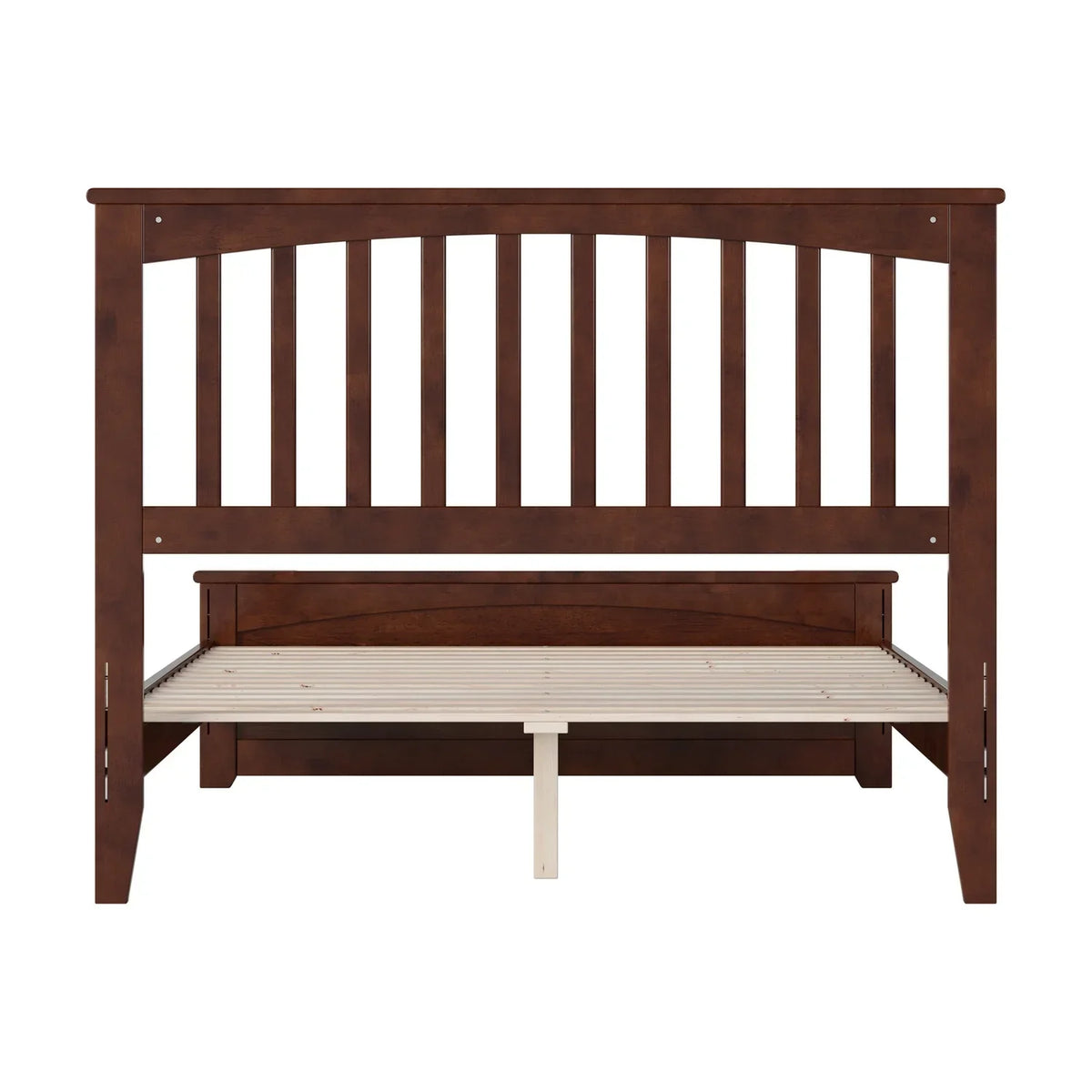 AFI Becket Full Solid Wood Low Profile Platform Bed With Matching Footboard, Walnut