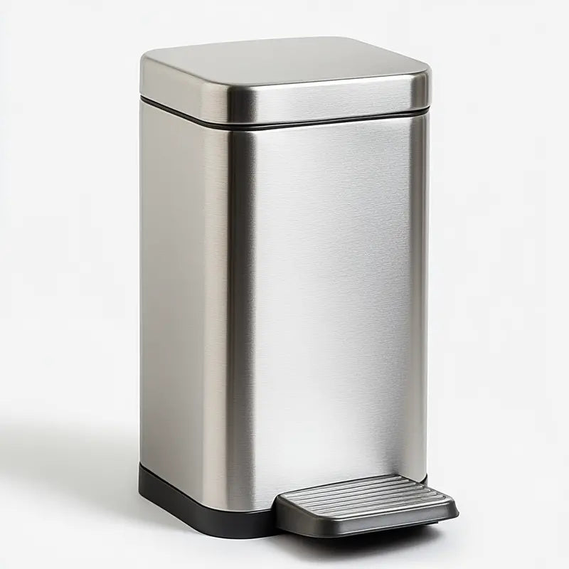 Hikmfg Slim Step-Operated Waste Bin, 10-Liter, 5.5 Inches Wide