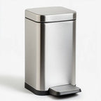 Hikmfg Slim Step-Operated Waste Bin, 10-Liter, 5.5 Inches Wide