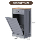 HARIPUL Single Tilt-Out Trash Cabinet For 13 Gallon Waste Bin, White