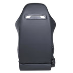 Racing Seats With Double Slider, PVC And Suade Material, Black - Set Of 2 Pieces