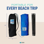 Beach Awning UV-Resistant Shade Solution, 4 lbs, Recycled Plastic