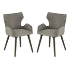 A & B Home Set Of 2 Dining Chairs, 22in W X 23.2in D X 32.3in H - 49809-GRAY-DS