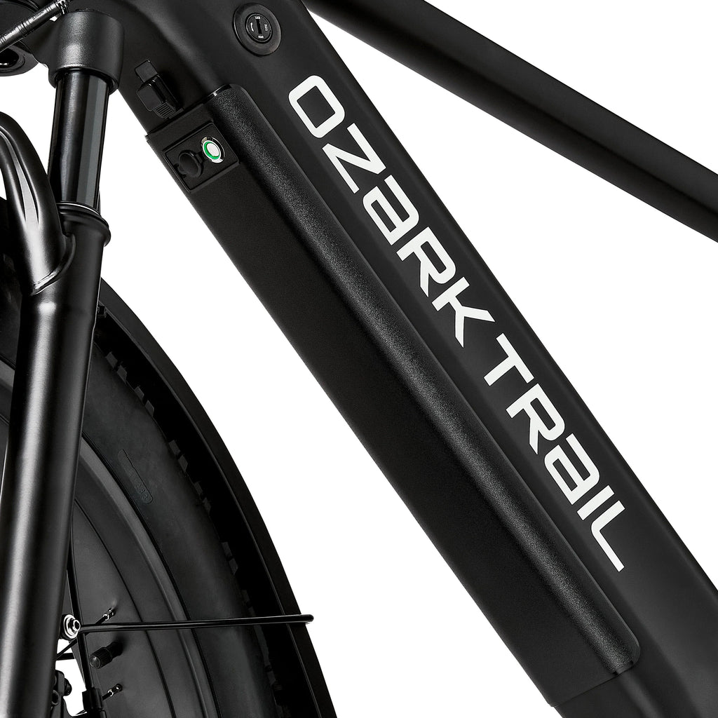 Ozark Trail Electric Fat Tire Bike, 26in, 48V, Class 2, Black, Fits Riders 5ft 2in - 6ft 1in - M.3 Ranger+