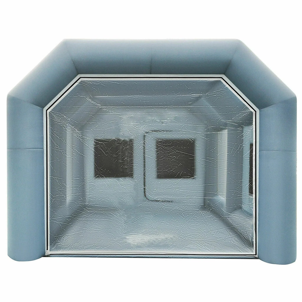 Inflatable Automotive Spray Booth Paint Tent, 26 ft x 15 ft x 10 ft - Gray