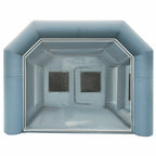 Inflatable Automotive Spray Booth Paint Tent, 26 ft x 15 ft x 10 ft - Gray