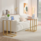 C-Shaped Sofa Side Tables, Set of 2, 11" D x 19" W x 24" H