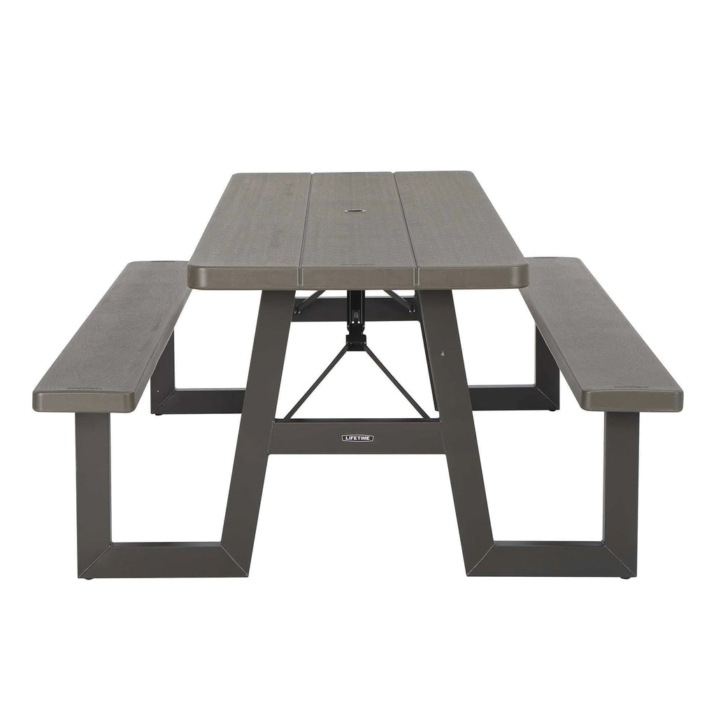 Lifetime 6-Foot W-Frame Folding Picnic Table, Brown - 60233