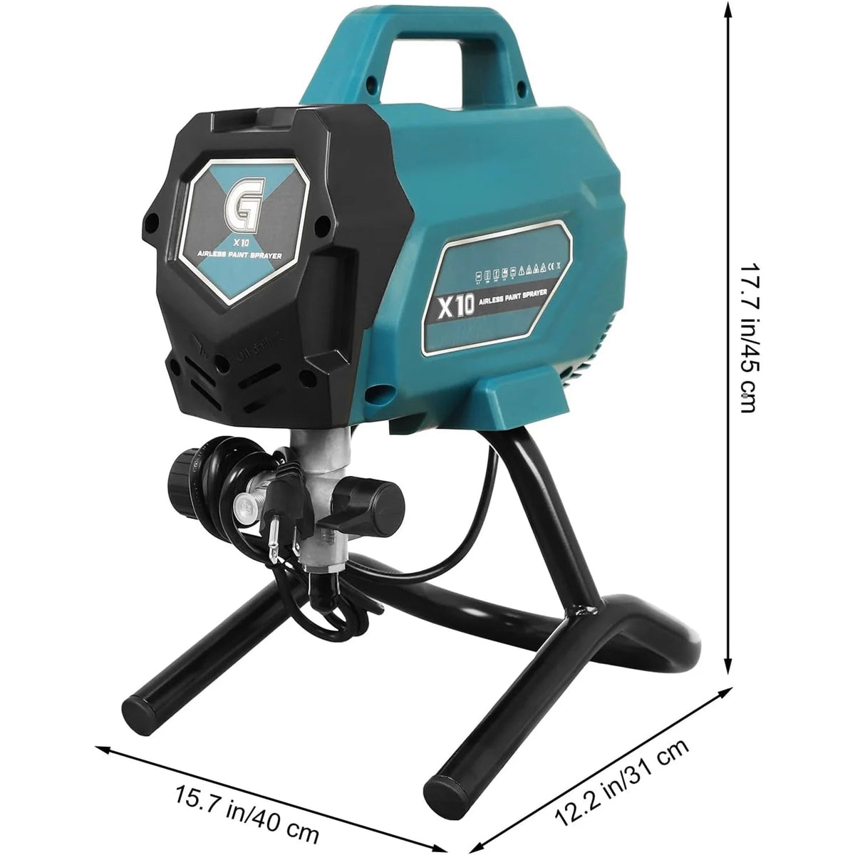 Telyswee Airless Paint Sprayer, 750W, 3300 PSI, Blue