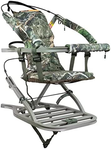 Aluminum Climbing Treestand With Padded Seat, 300 Lb. Capacity And Safety Harness
