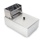 Electric Deep Fryer 6L/6.3QT Stainless Steel Countertop 1700W Single Tank