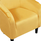 Easyfashion Tub Chairs Set Of 2 - Yellow Velvet