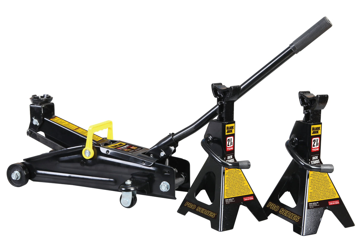 Black Jack 2.25 Ton Trolley Jack With 2.25 Ton Jack Stands In Case - T82253W