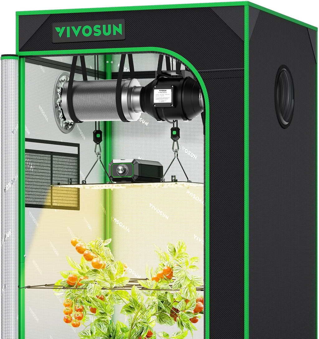 VIVOSUN Grow Tent Kit 2 x 2ft 1-Plant WiFi-Controlled System With Full Spectrum LED Light - GrowHub Outlet A22