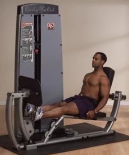 Body-Solid Pro Dual Leg & Calf Press Machine, 210 lb Weight Stack - DCLP-SF