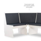 Hannah Breakfast Nook 3-Piece Dining Set With Corner Bench