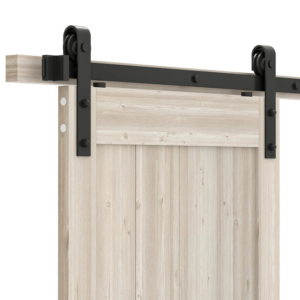 Uforic Sliding Barn Door With Hardware Kit, 48 x 84 in, Gray