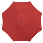 BrylaneHome 9 Ft Tilt-And-Crank Patio Umbrella With 8 Steel Ribs