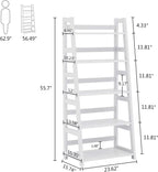 5-Tier Ladder Bookshelf Bookcase With 5 Shelves