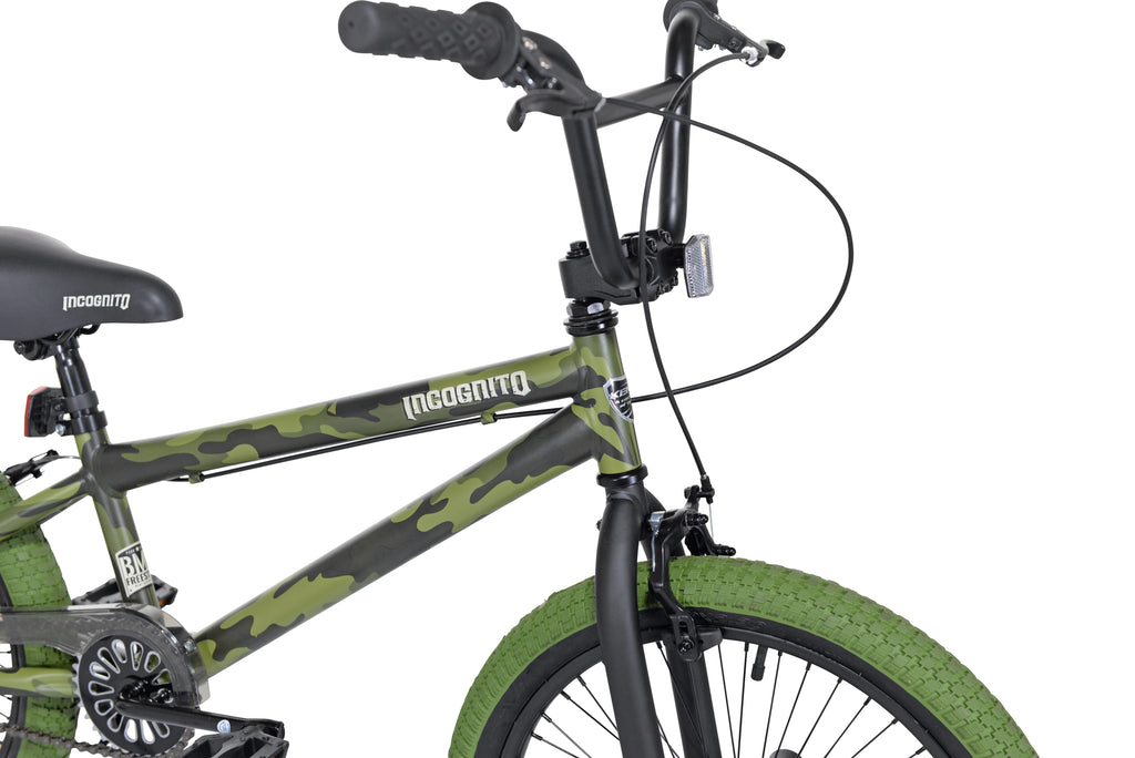 Kent BMX Kids Bicycle 20in Green Camouflage - Incognito