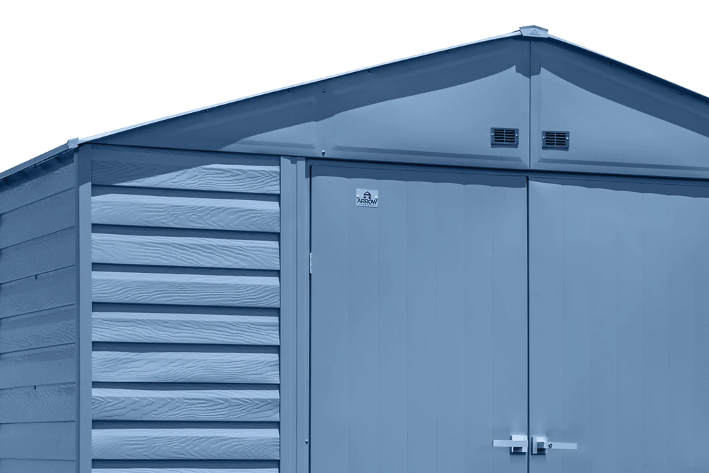 Arrow Select Steel Storage Shed, 10x14, Blue Grey