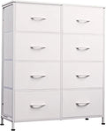 Tall Fabric Dresser With 8 Drawers, 31.7 in L x 11.7 in W x 38.6 in H