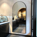 Arched Full Length Floor Mirror With Aluminum Alloy Frame - 65x22, 71x24, 71x28, 71x32