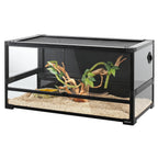 REPTI ZOO 40 Gallon Tempered Glass Reptile Terrarium Tank 36x18x18 in