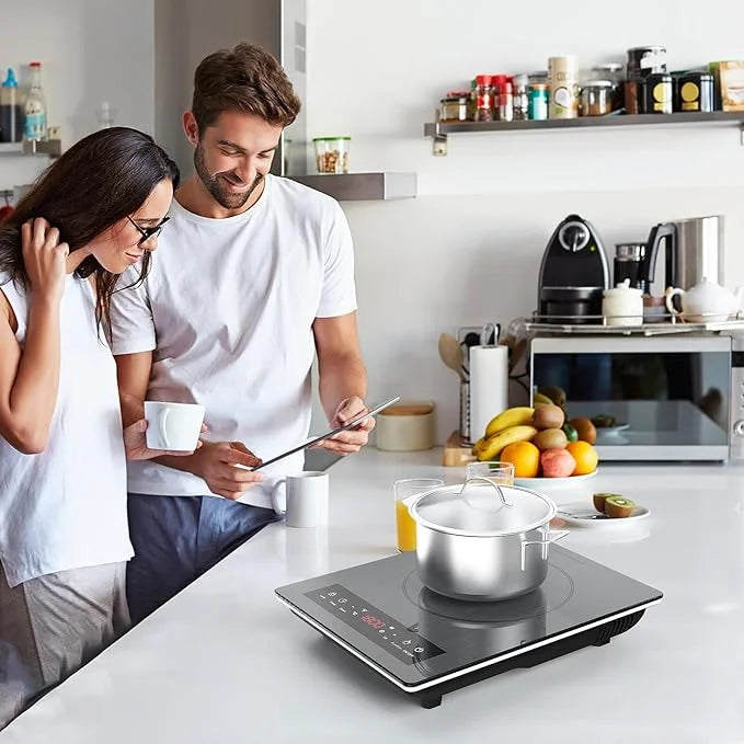Portable Induction Cooktop, Single Burner, 1800W, Sensor Touch Control