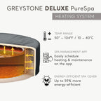 INTEX PureSpa Greystone Deluxe Spa Set, 6 Person, 77 x 77 x 28 in - 28451EP