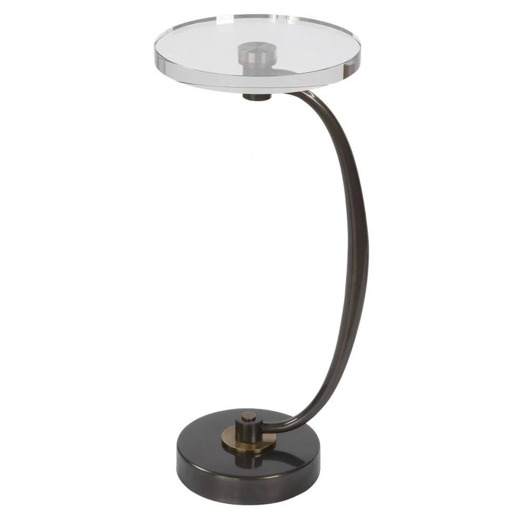 Bailey Street Home Drink Table 26.5 inch Polished Nickel Plated/Crystal Finish - 208-Bel-4541995