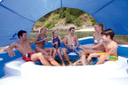 Bestway CoolerZ Tropical Breeze 6-Person Island Raft And Rapid Rider X4 4-Person River Lounger - 153 x 108 inches