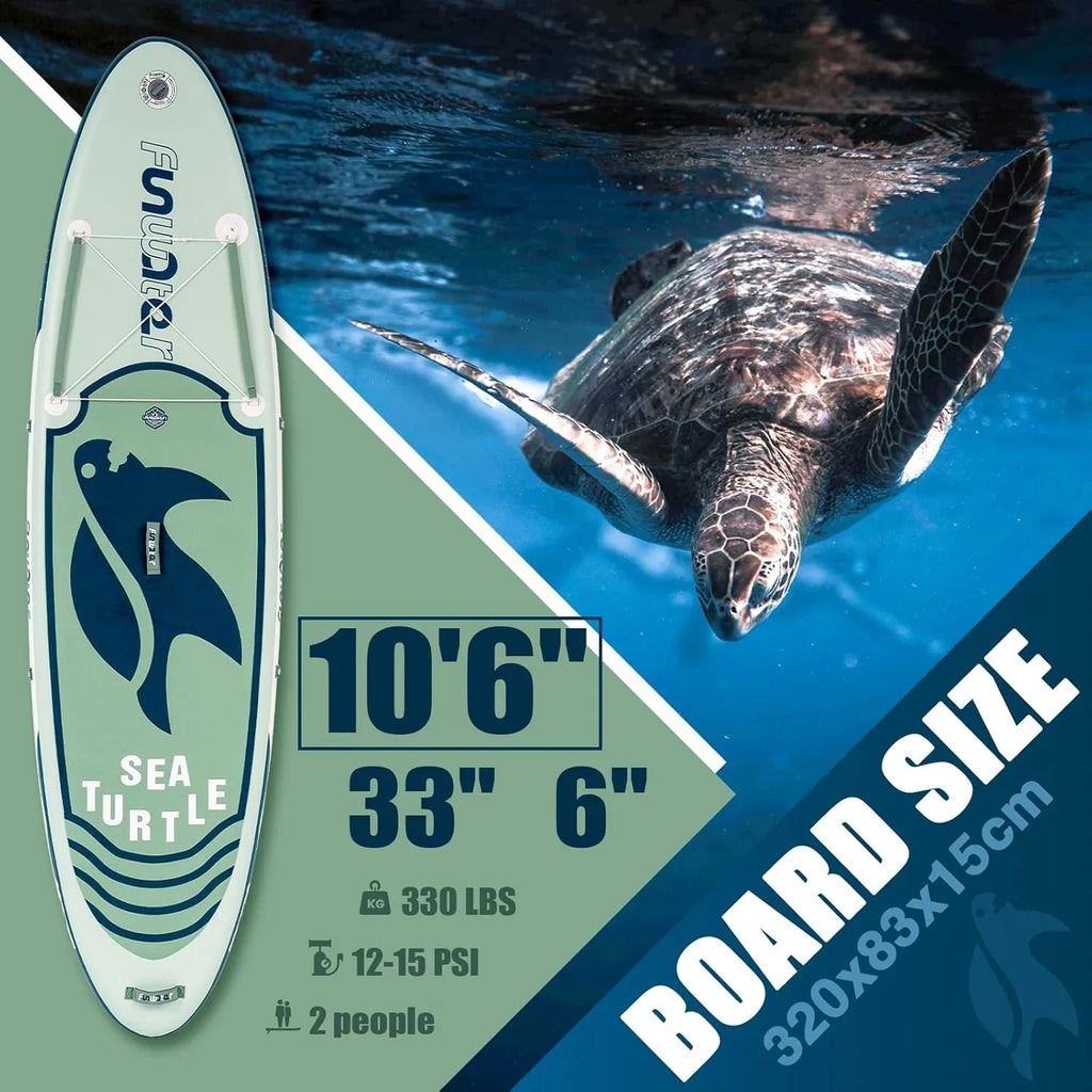 FunWater Inflatable Stand Up Paddle Board, 11 ft x 32 in x 6 in - SUP Paddle Accessories