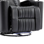 Power Home Theater Recliner Chair, 34.6 D x 38.2 W x 41.4 H, 110-160 Recline, 270 Swivel