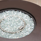 Better Homes & Gardens Propane Gas Fire Pit Table, 37 in Round, 50,000 BTU, Glass Beads, Metal Lid And Protective Cover - Colebrooke