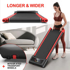 FLIMDER Portable Under Desk Walking Pad Treadmill, 2.5 HP, 265 lbs Capacity, LED Display - White Or Black